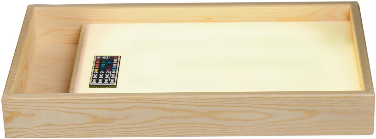 Планшет для рисования песком Макси МИНИ, 40х60 см. с отсеком и цветн.подсветкой, ручками,крышкой + гребни,трафареты, песок 2кг.\ РОССИЯ