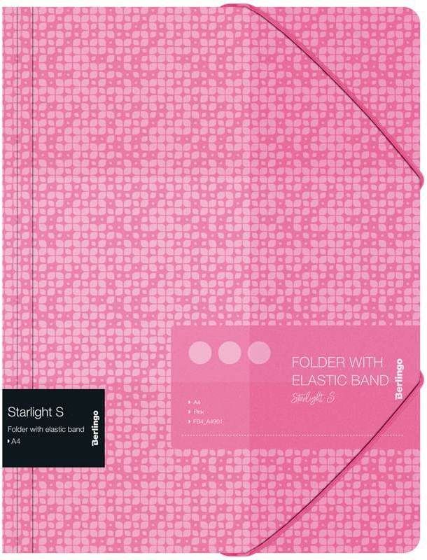 Папка на резинке Berlingo "Starlight S" А4, 600мкм, розовая, с рисунком FB4_A4901