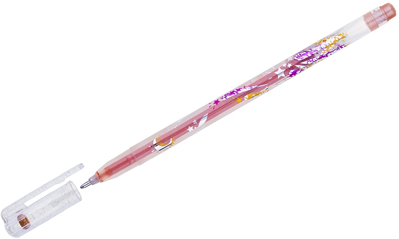 Ручка гелевая Люрекс с блестками в ассорт.\ MTJ-500GLS Crown