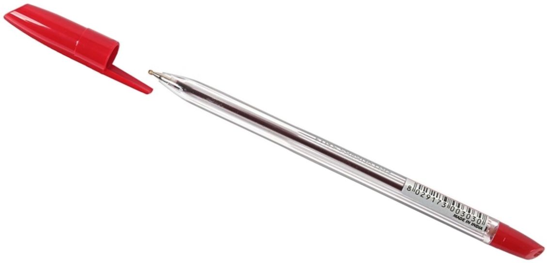 Ручка шариковая Linc Corona Plus красная 0,7 мм прозрачный корпус\ 3002 N Индия