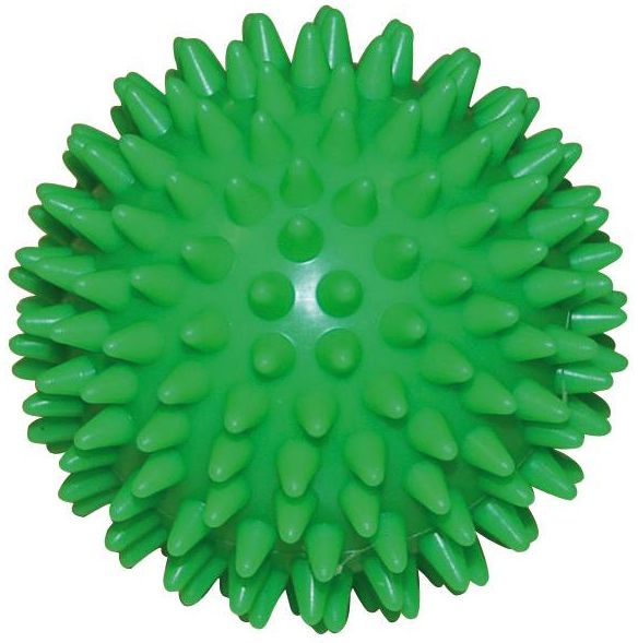 Мяч массажный с шипами d=7 см зеленый (L 0107)