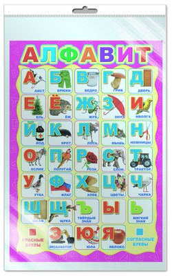 Плакат Руский алфавит, А-3 (в инд.уп.55х38 мм) \ Сфера ПЛ-5575