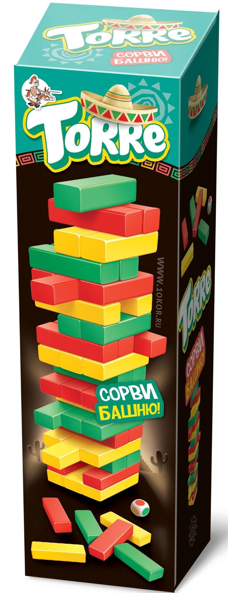 Игра Падающая башня "Torre" (цветная) \ 10 Королевство 01698, Россия