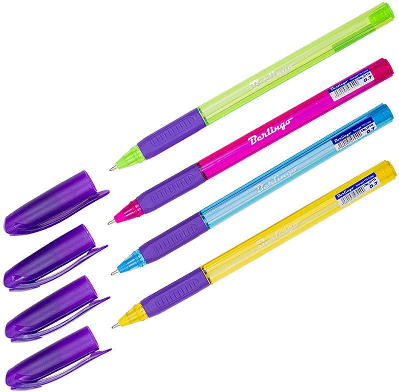 Ручка шариковая "Triangle 110 Color" синяя 0,7 мм, грип,корпус ассорти \ CBp_07115 Berlingo