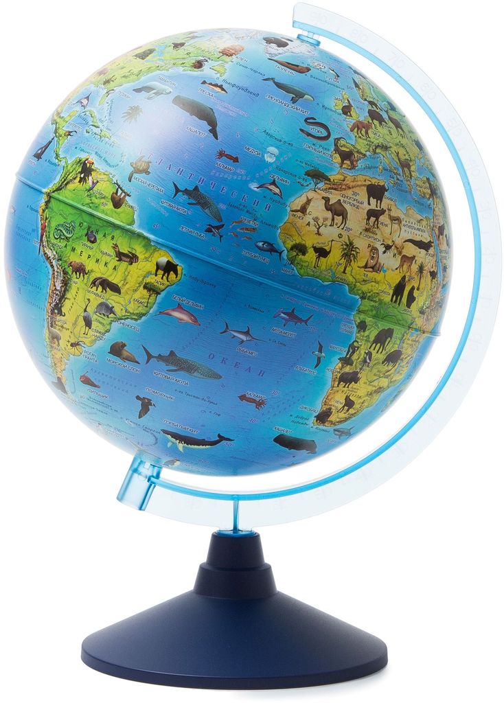 Глобус Земли Зоогеографический (детский) 25см Классик Евро \ Ке012500269 Globen