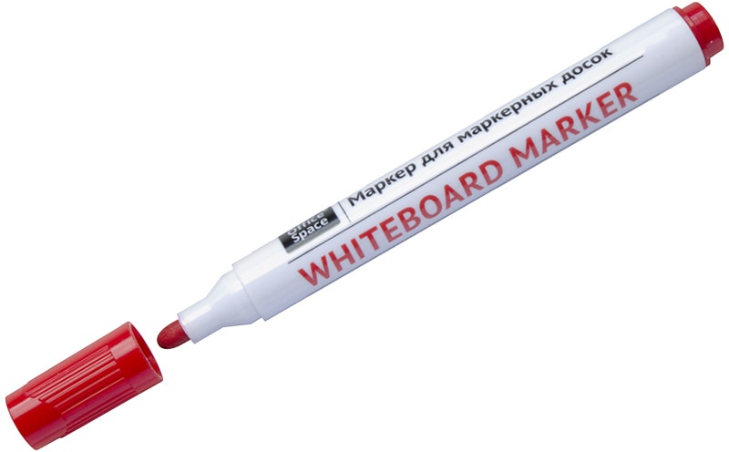 Маркер для белых досок OfficeSpace красный, пулевидный, 2,5мм \ WBM_9494