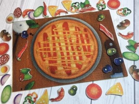 Игры из ковролина "Сытная пицца" (с игровым полем) фетр \ LIP1157