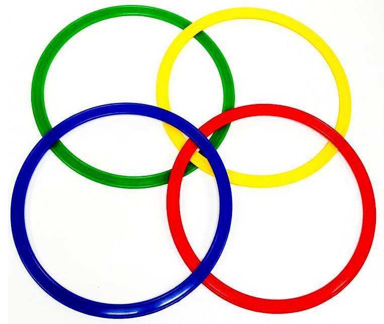 Обруч плоский диаметр 30 см. (красный, синий, желтый, зеленый) \ И06038, Россия