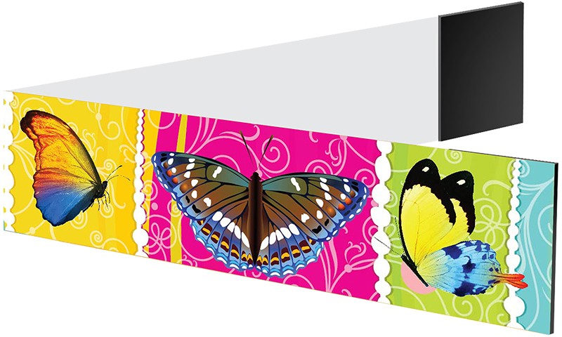 Закладка - магнит для книг, 25*200мм "Бабочки", блестки \ 243760 ArtSpace