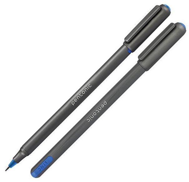 Ручка шариковая Linc Pentonic silver синяя 1 мм серый метал.кругл. корпус игольчатый наконечник \ 7024-1,0 \ Box