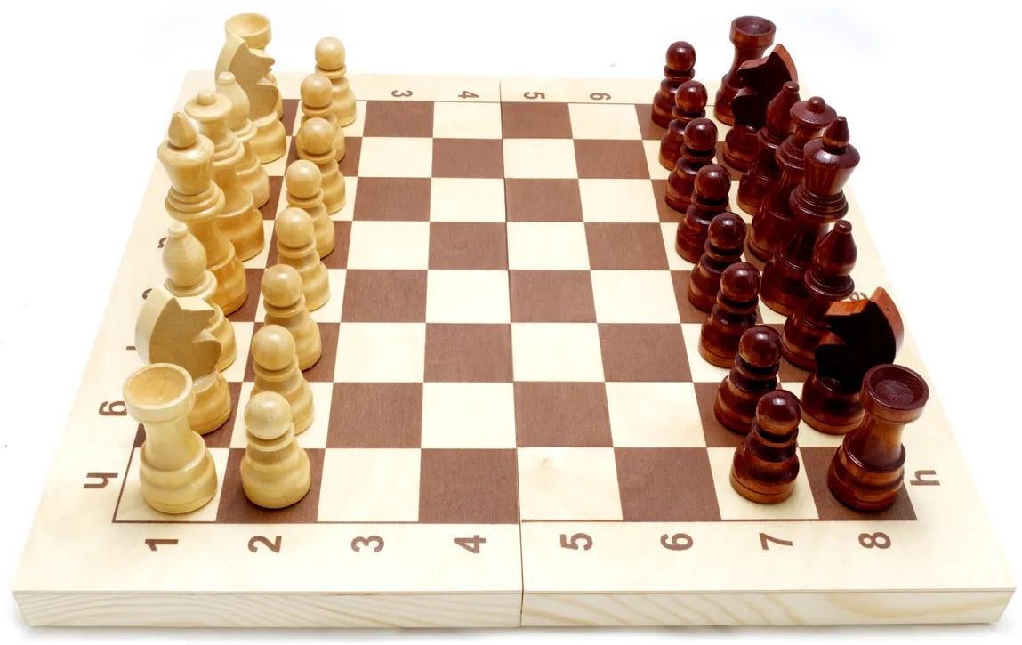 Шахматы гроссмейстерские с доской 430*210 мм с пласт.фигурами \ Россия
