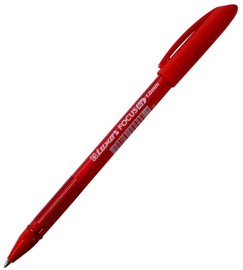 Ручка шариковая Luxor "Focus Icy" красная, 1,0мм \ 1763 Luxor