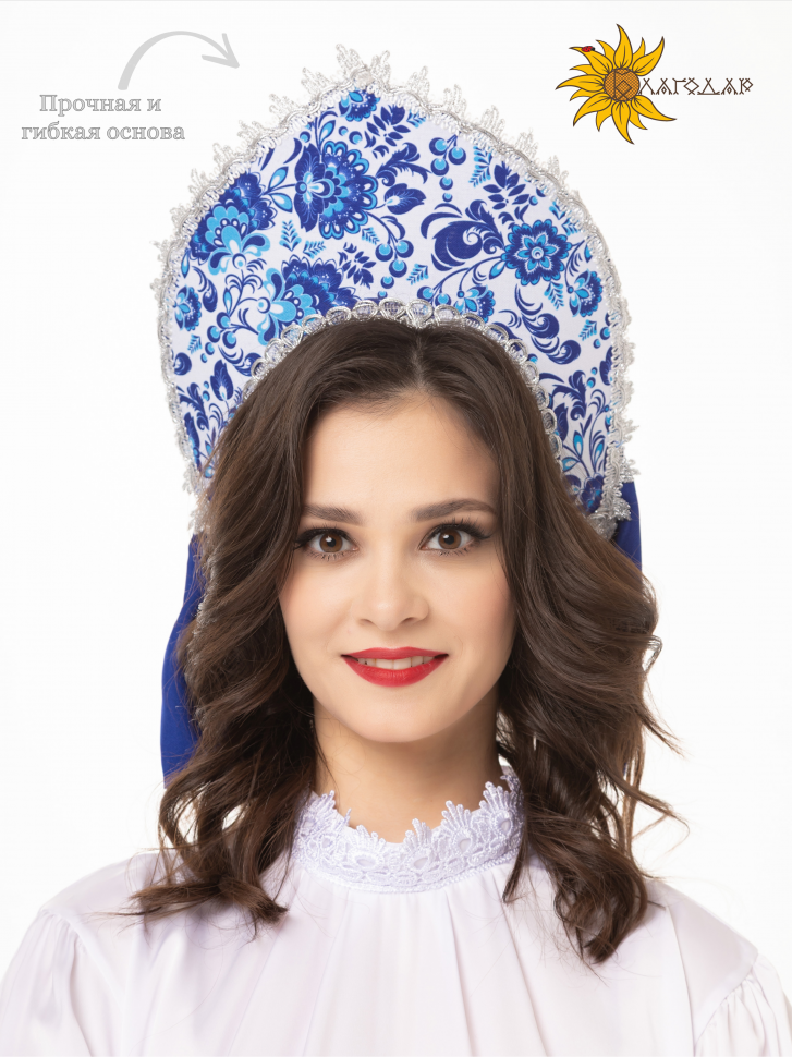 Кокошник Аленушка гжель