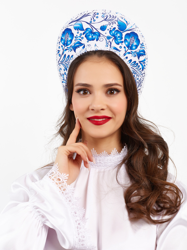Кокошник "Рита" гжель