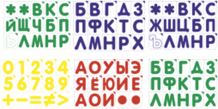 РИВ Буквы, цифры, знаки на прозрачной основе \ ЛАР-114, Россия