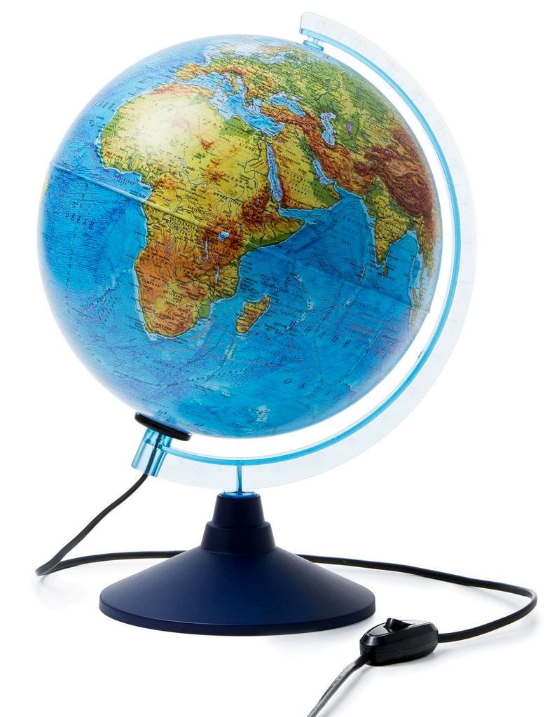 Глобус физико-политический 25см, интерактивный, с подсветкой на круглой подставке INT12500284 Globen