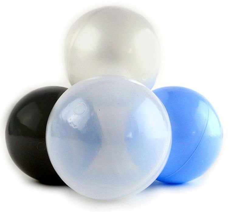 Набор шариков для сухого бассейна 150 шт, диам. 70мм (голубой, серый,жемчужный,прозрачный)