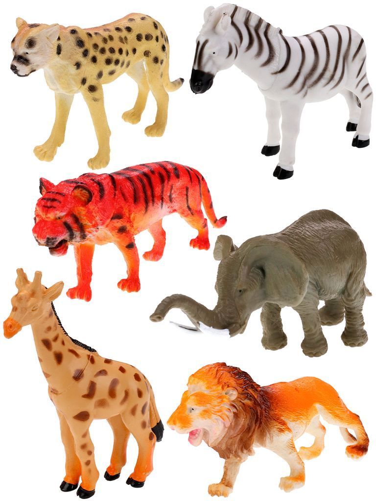 Набор животных "Сафари парк" (6 животных) в пакете \ 1455788 Рыжий кот