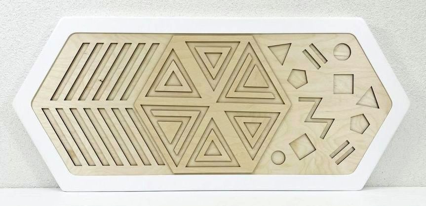 Декоративная тактильная панель Рельефные многоугольные формы \ А189 Алма Россия