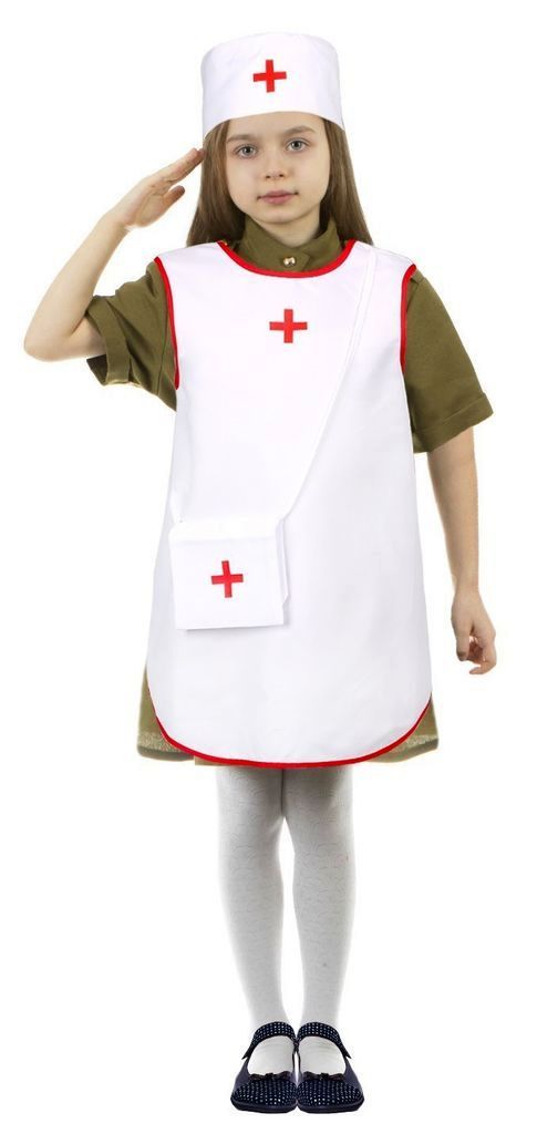 Карнавальный костюм "Медсестра" (накидка,сумка,голов.убор) р.98-116 \ 7743456