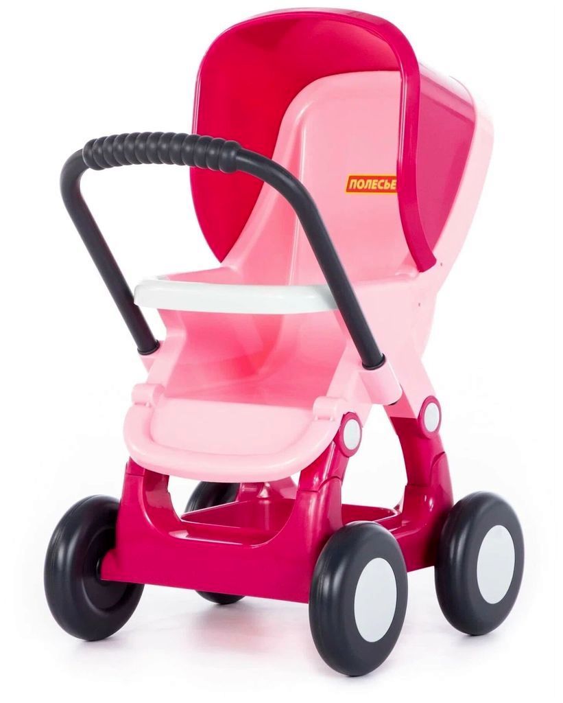 Коляска для кукол прогулочная 4-х колёсная Alisa "Pretty pink"  (40х34х60см, в пакете) \ 95220 Полесье