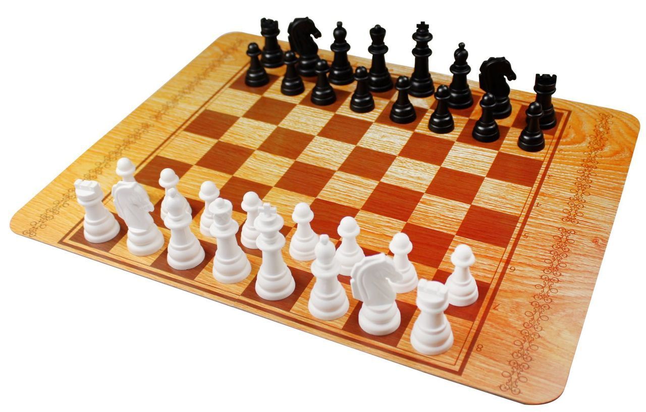Шашки классические, шашки стоклеточные, шахматы (большие, высота шахмат до 6,5см) \ 10 Королевство 03873