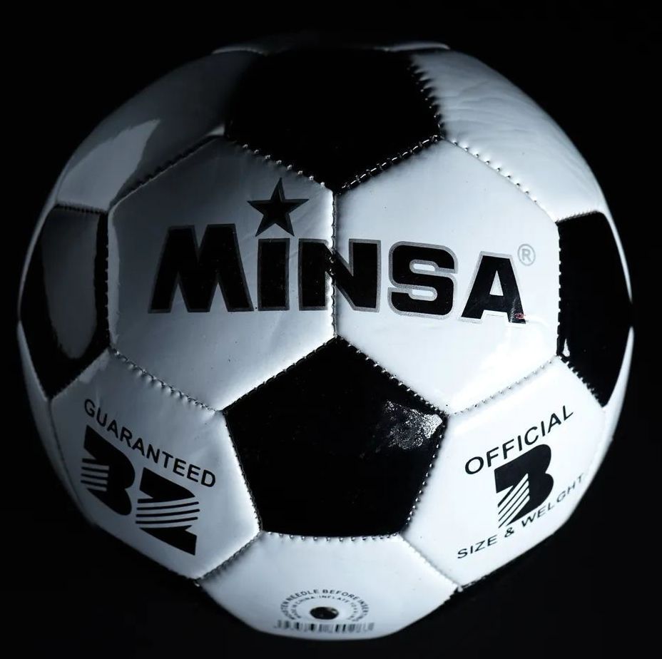 Мяч футбольный MINSA  размер 3, 240г, машин.сшивка \ 1220050