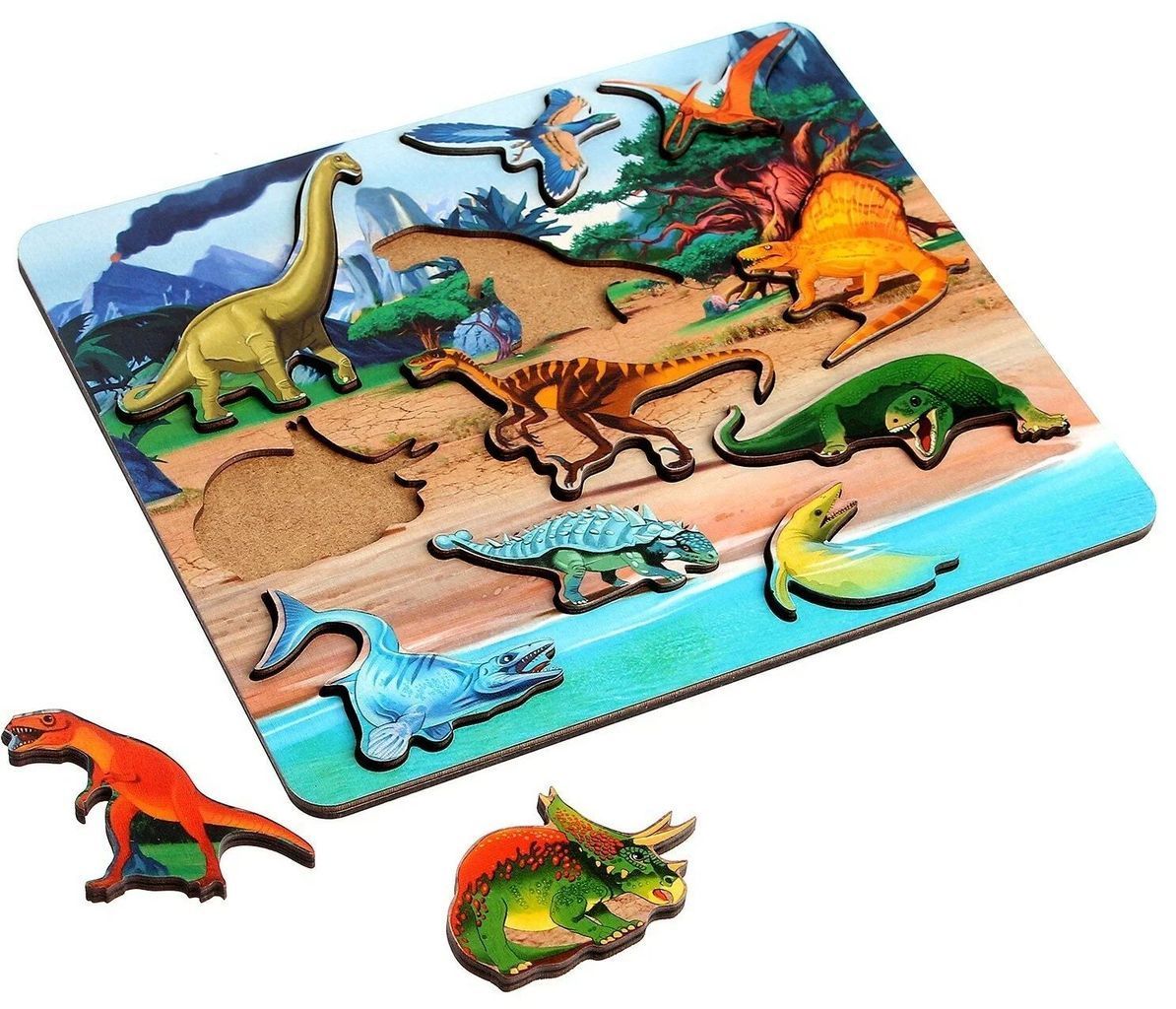 Рамка-вкладыш "Мир динозавров" 11 дет. \ 8412 Нескучные Игры