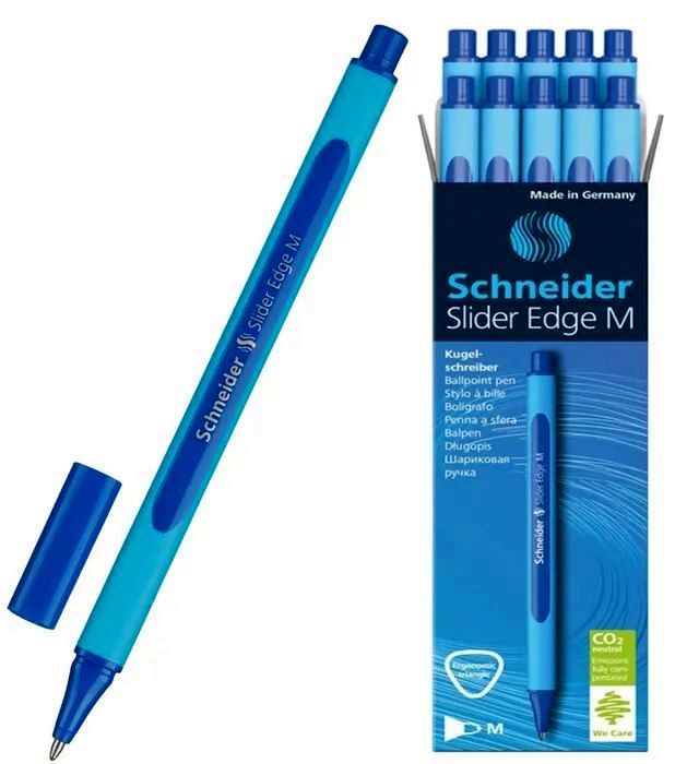 Ручка шариковая Schneider "Slider Edge М" синяя, 1,0мм, трехгранная \ 152103 Schneider