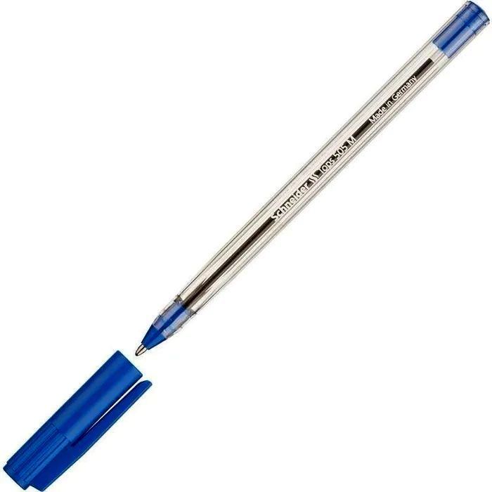 Ручка шариковая Schneider "Tops 505 М" синяя, 1,0мм, корпус прозрач. \ 150603 Schneider