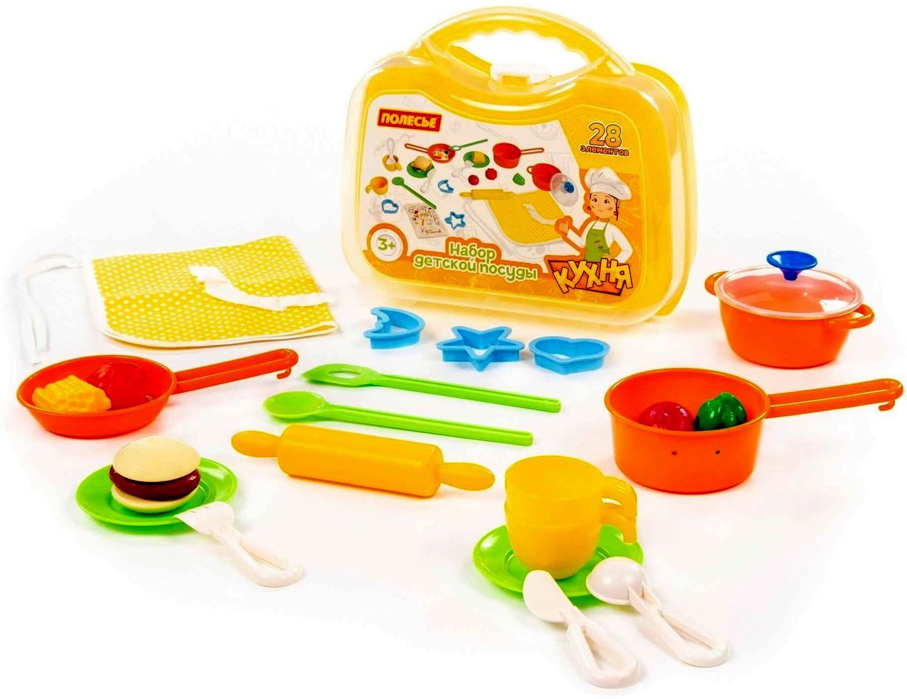 Набор детской посуды (28 элементов) в чемоданчике среднем \ 96890 Полесье