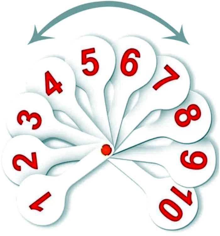 Веер-касса цифр от 1 до 20 прямой и обратный счет, СТАММ ВК15