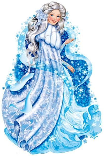 Плакат вырубной двухсторонний Девушка Зима (А2) \ Сфера ФБ-15267