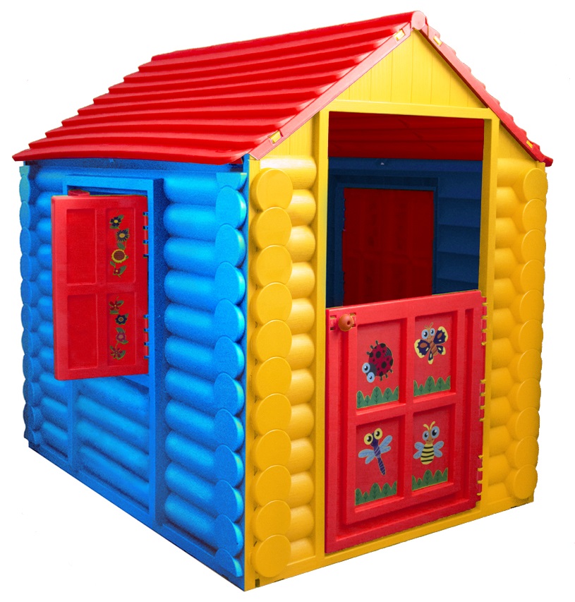 Дом игровой пластиковый (синий, красный, желтый) \ 509