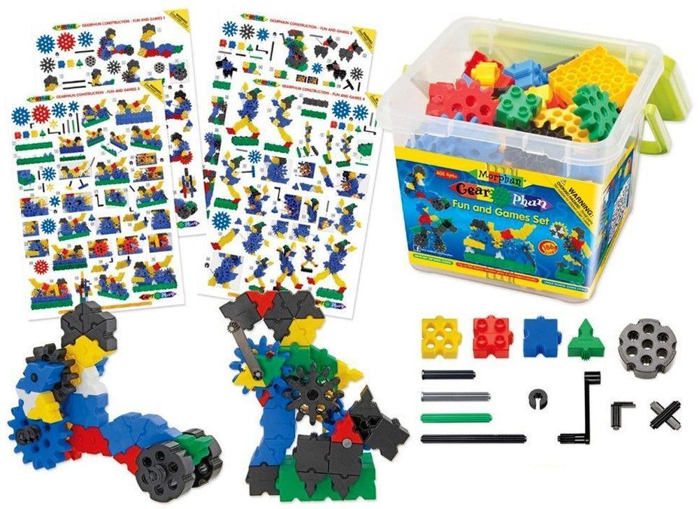Конструктор Morphun STEM "Веселые игры" Gearphun Fun and Games Set, 186 дет., 4+ \ ТТ40400