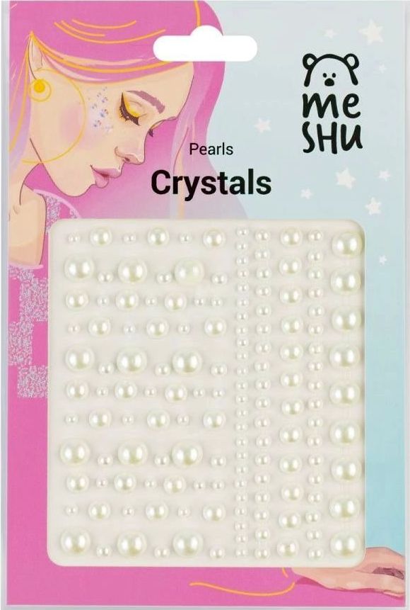 Наклейки - стразы MESHU "Pearls", 16*10,5см \ MS_52668