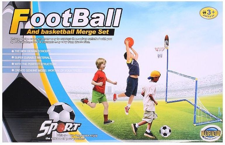 Игра 3в1 Футбол+баскетбол+дартс (ворота 1шт.,2мяча-баскетбольный,футбольный,дротики 3шт.) \ LT-10А30