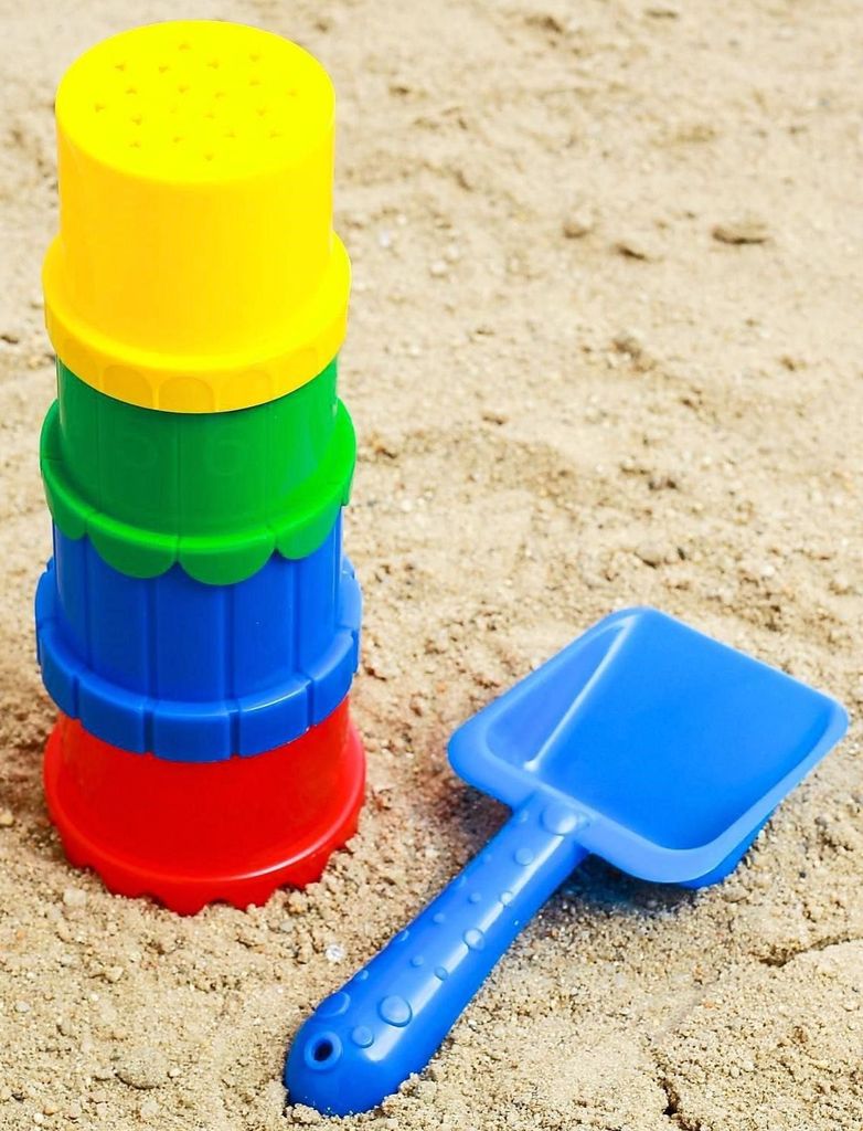 Набор для игры в песке №10 (4формочки,лопатка), цвета МИКС \ 2881400
