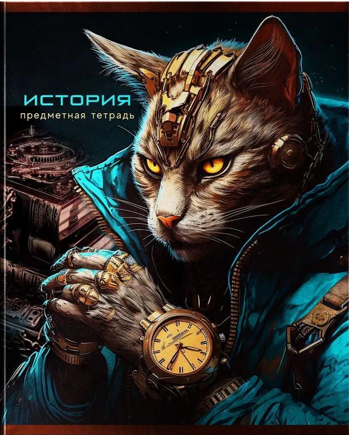 Тетрадь 48 л. А5, клетка "Мир будущего. ИСТОРИЯ" металлизир. картон \ ТП5ск48 56334
