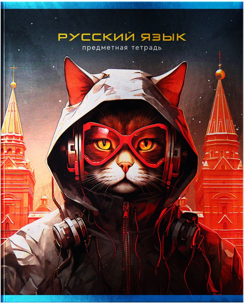 Тетрадь 48 л. А5, линия "Мир будущего. РУССКИЙ ЯЗЫК" металлизир. картон \ ТП5ск48 56346
