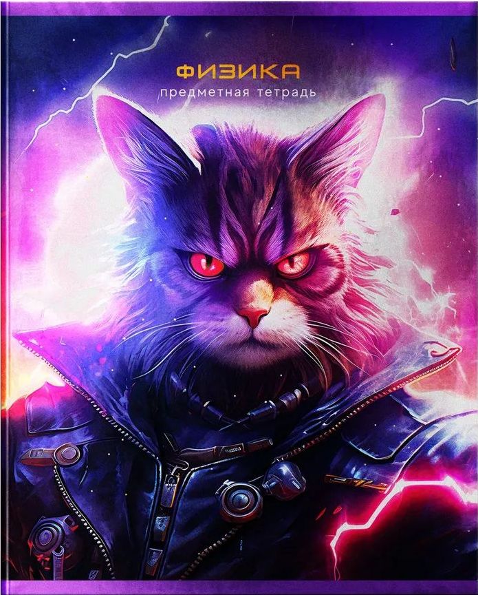 Тетрадь 48 л. А5, клетка "Мир будущего. ФИЗИКА" металлизир. картон \ ТП5ск48 56338