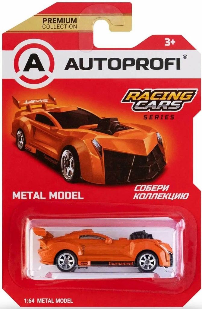 Машинка коллекционная 1:64, Серия Racing Cars, RCN-001 оранжевый \ RCN-001 OR