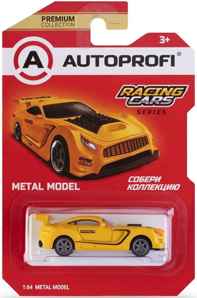 Машинка коллекционная 1:64, Серия Racing Cars, RCN-002 жёлтый \ RCN-002 YE