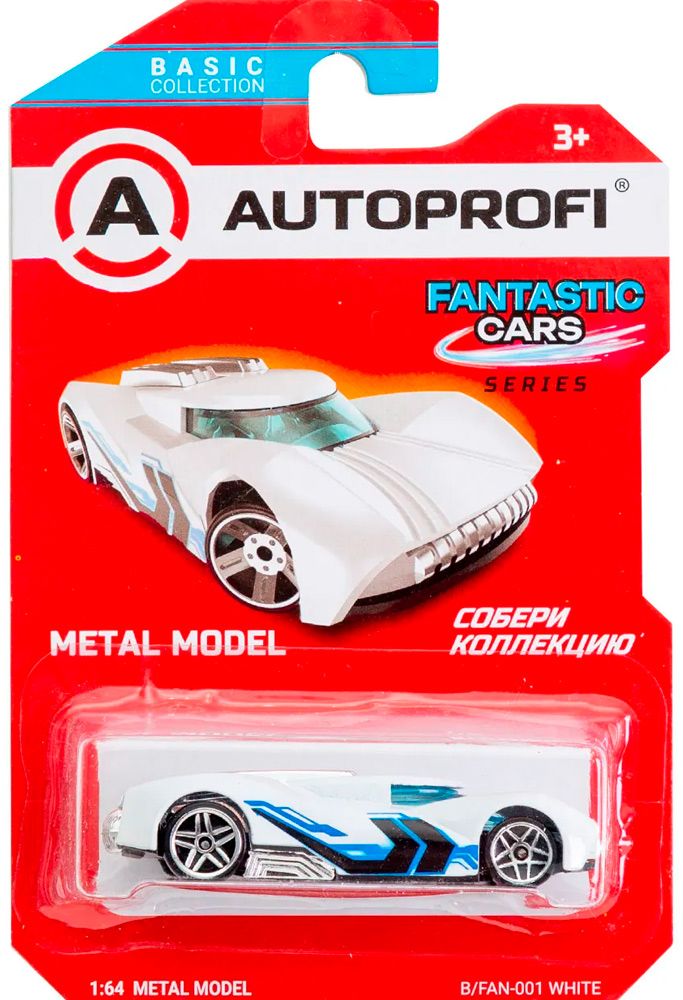 Машинка коллекционная 1:64, Серия FANTASTIC CARS, B/FAN-001 белый \ B/FAN-001 WHITE