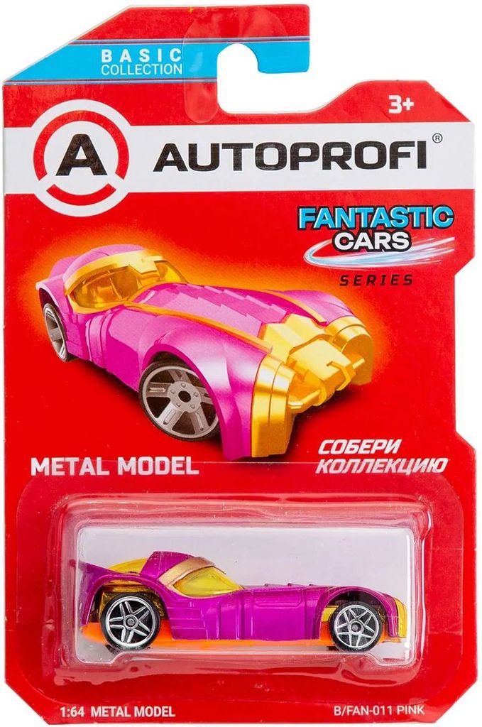 Машинка коллекционная 1:64, Серия FANTASTIC CARS, B/FAN-011 розовый \ B/FAN-011 PINK