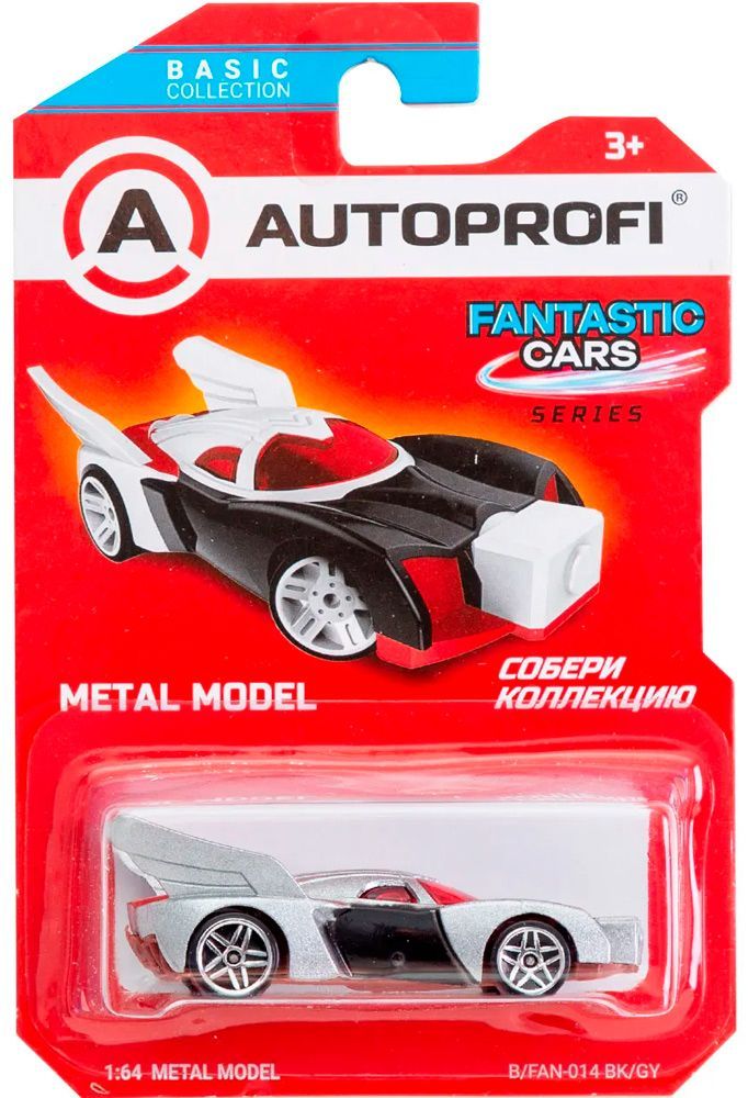 Машинка коллекционная 1:64, Серия FANTASTIC CARS, B/FAN-014 чёрн./серый \ B/FAN-014 BK/GY