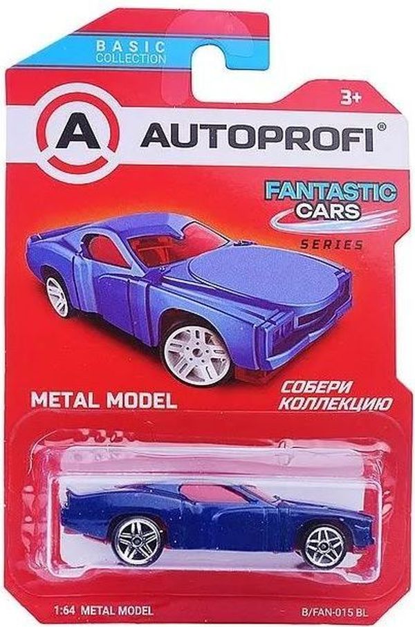 Машинка коллекционная 1:64, Серия FANTASTIC CARS, B/FAN-015 синий \ B/FAN-015 BL