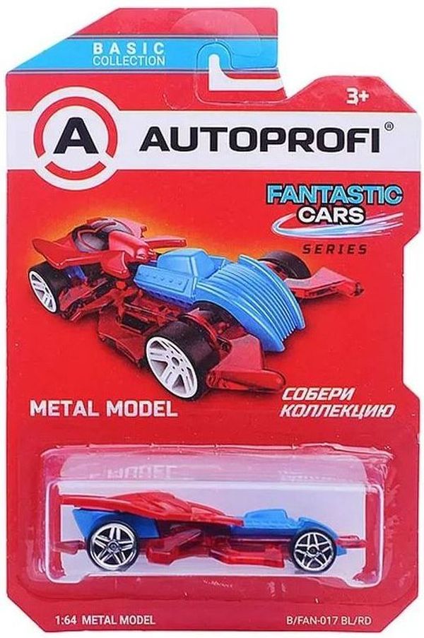 Машинка коллекционная 1:64, Серия FANTASTIC CARS, B/FAN-017 синий/красный \ B/FAN-017 BL/RD