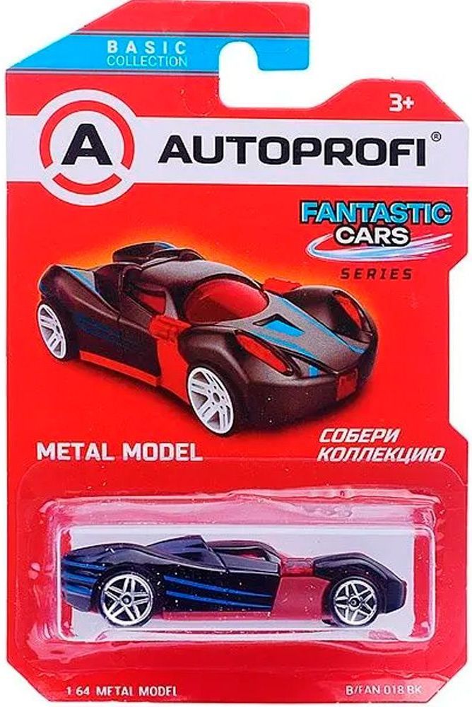 Машинка коллекционная 1:64, Серия FANTASTIC CARS, B/FAN-018 чёрный \ B/FAN-018 BK