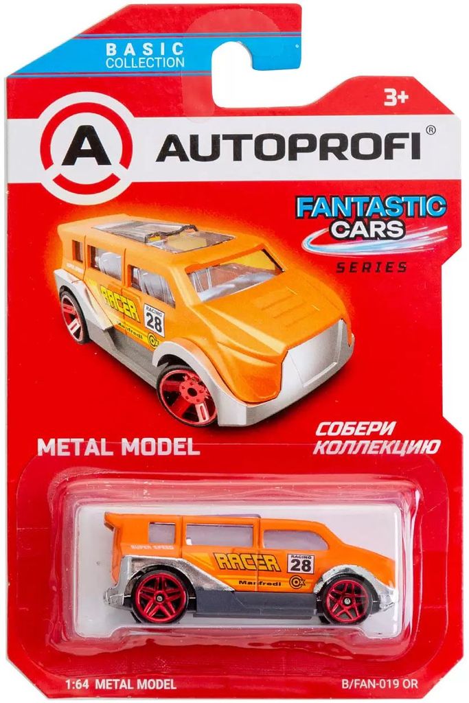 Машинка коллекционная 1:64, Серия FANTASTIC CARS, B/FAN-019 оранжевый \ B/FAN-019 OR